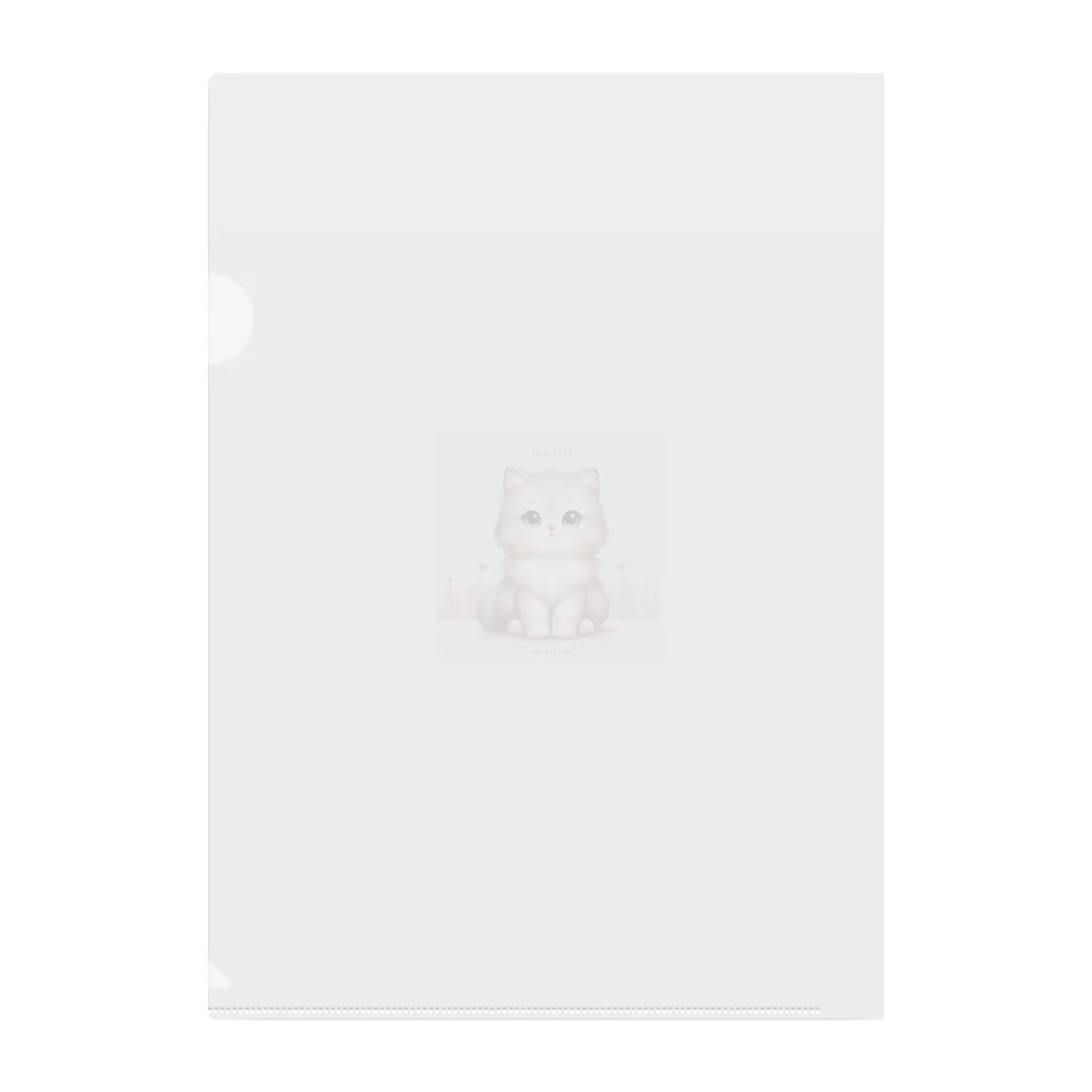 動物デザイングッズの可愛い猫ちゃん Clear File Folder