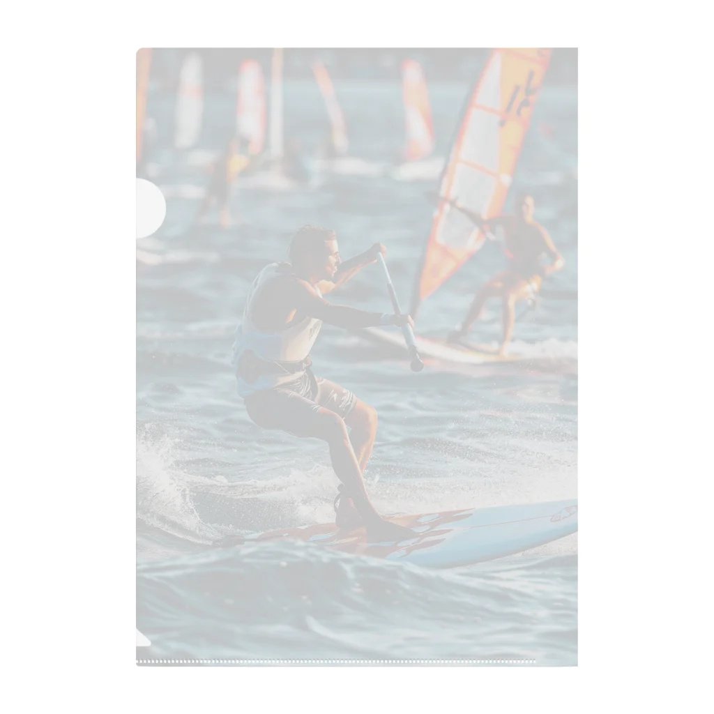 AQUAMETAVERSEのsupとwindsurfingレース　エンジェル717 2065 Clear File Folder