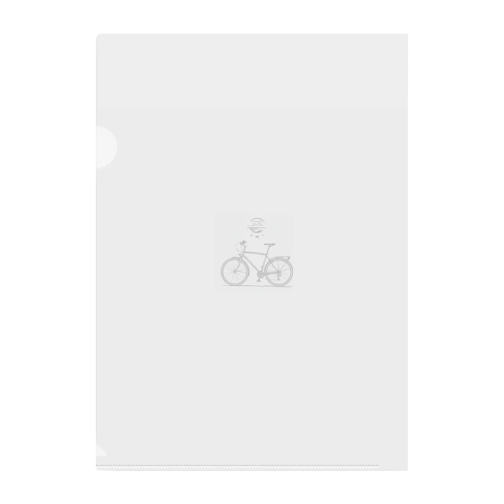 二宮大輔の自転車ロゴ Clear File Folder