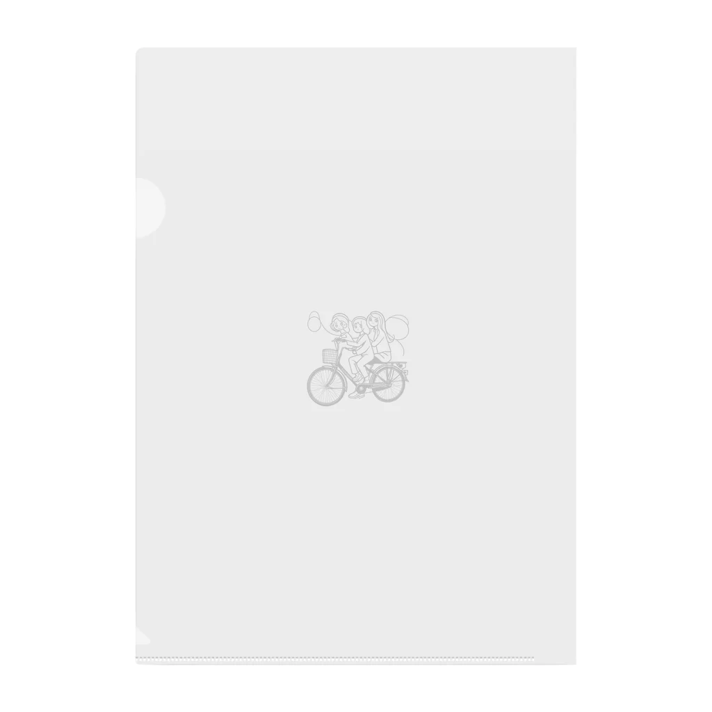 二宮大輔の自転車ロゴ　ガールズ Clear File Folder