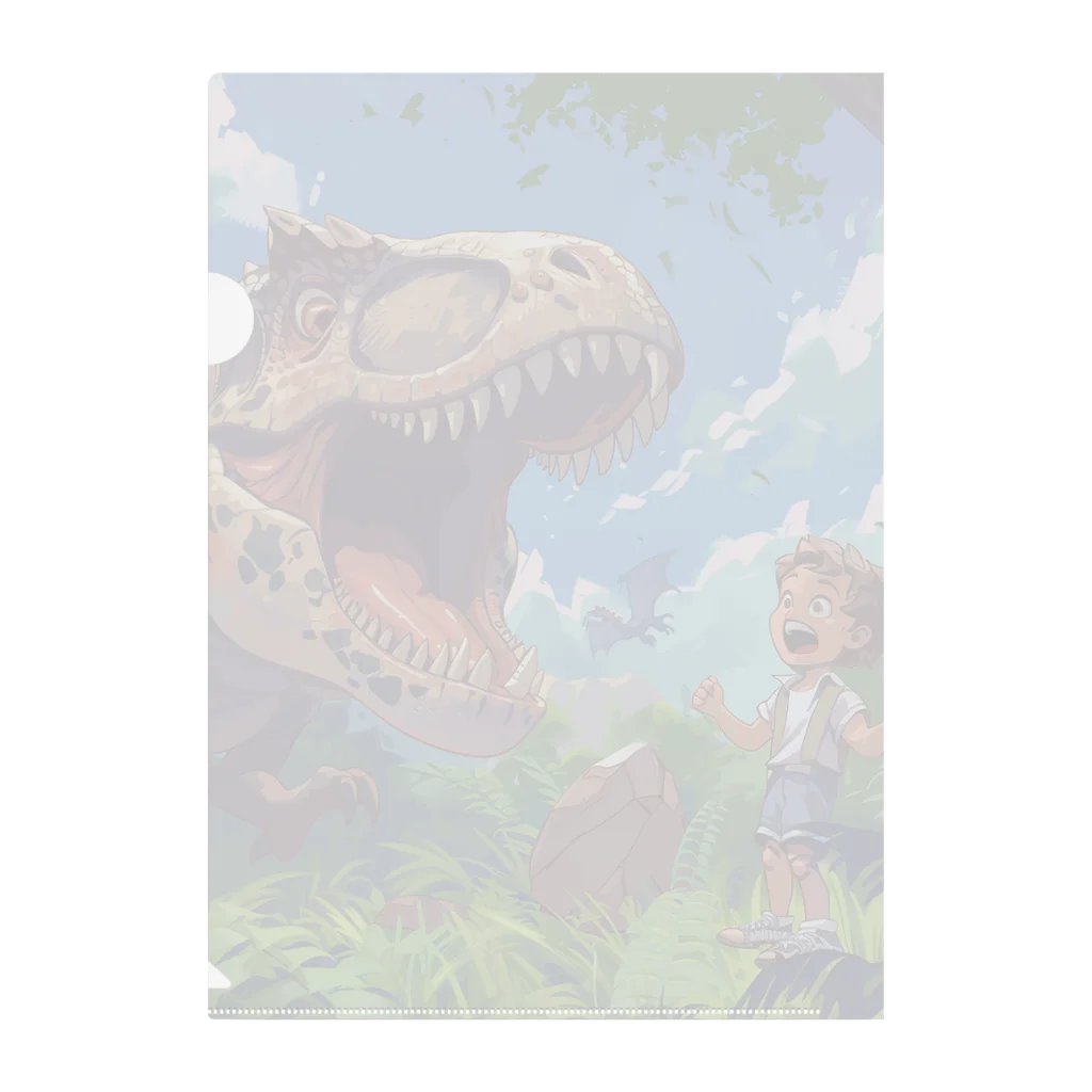 AQUAMETAVERSEの恐竜と少年　なでしこ1478 Clear File Folder