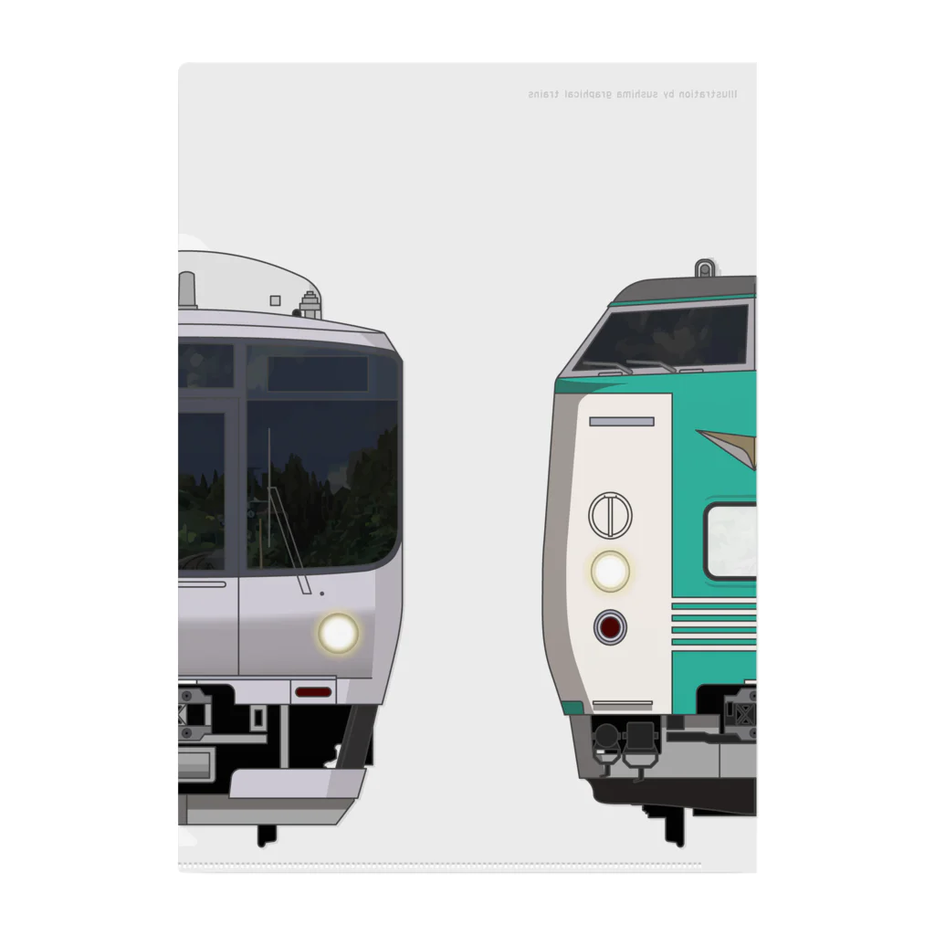 sushima_graphical_trainsの和歌山の列車No.5_381系 / 117系 Clear File Folder