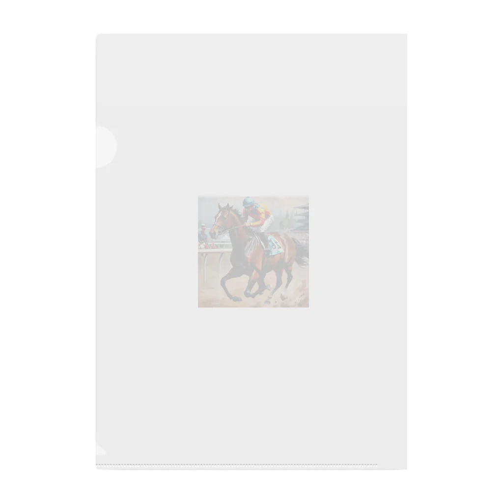 幸運グッズのサラブレット Clear File Folder