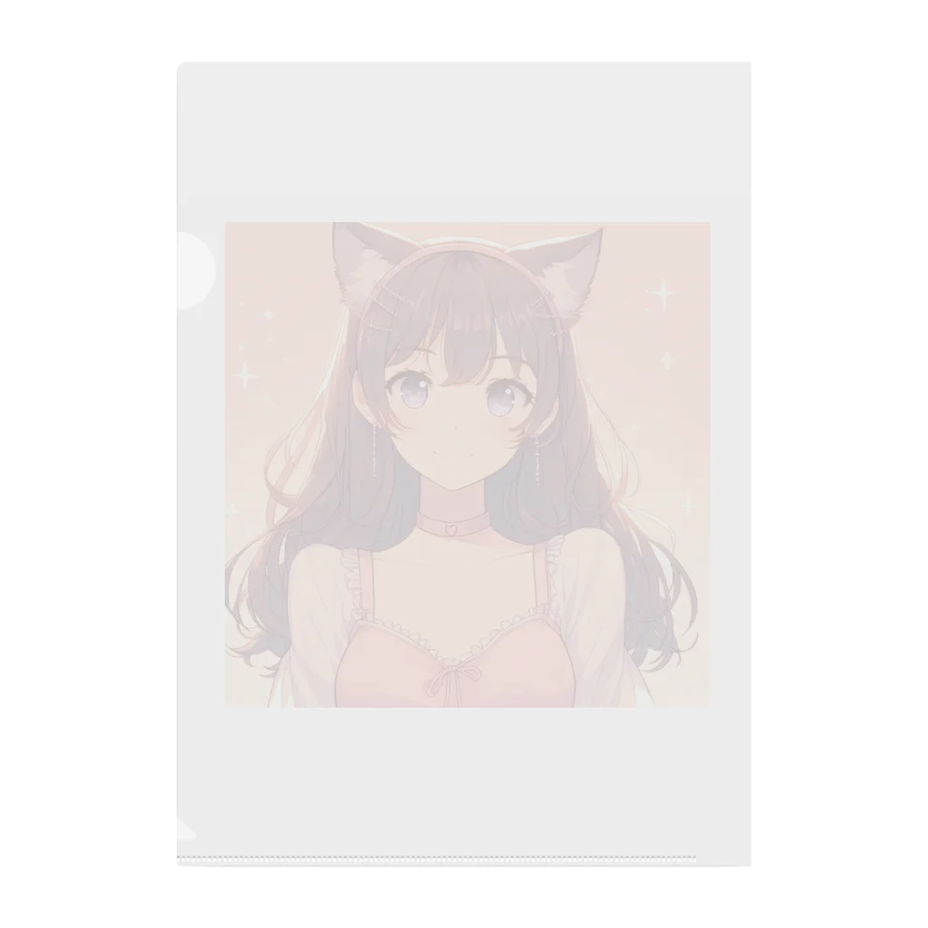 yos-1292583のねこニコばん Clear File Folder