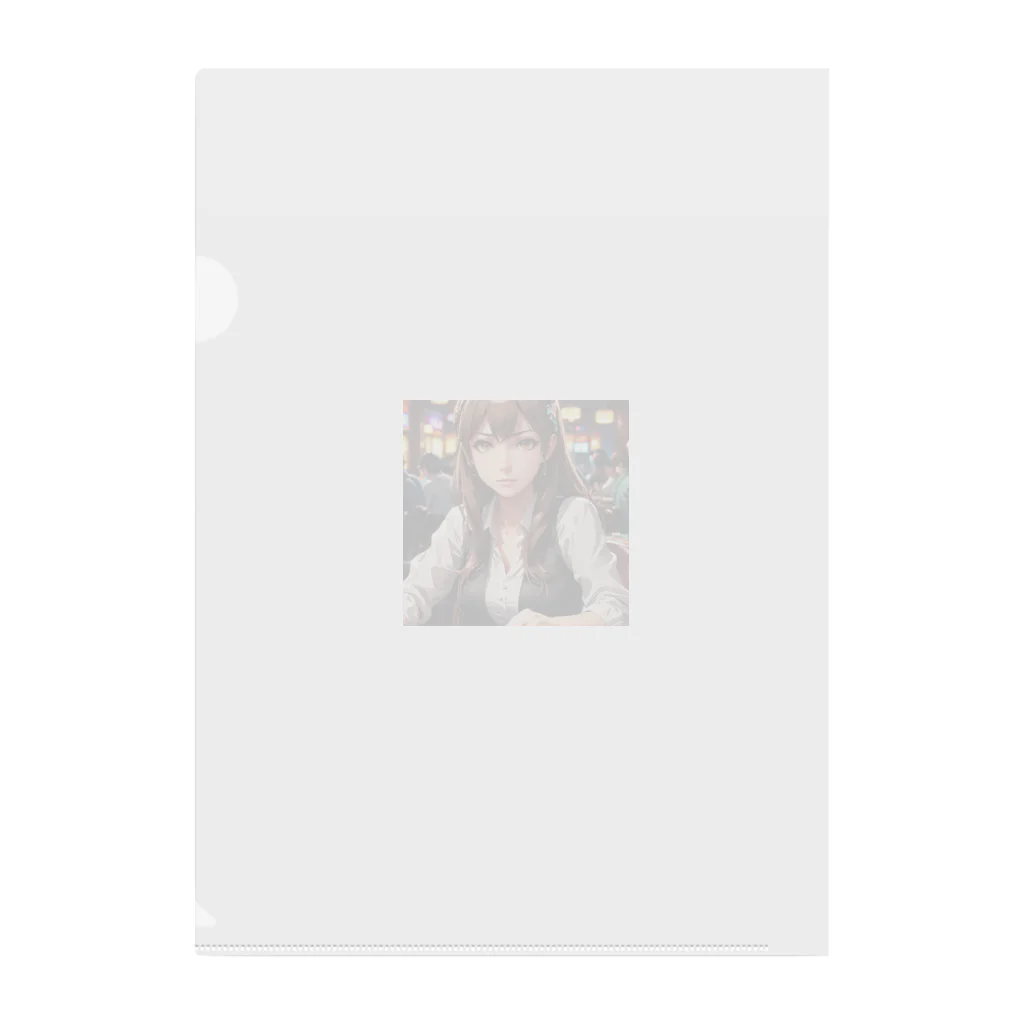 WWWmaのポーカー美少女さや Clear File Folder