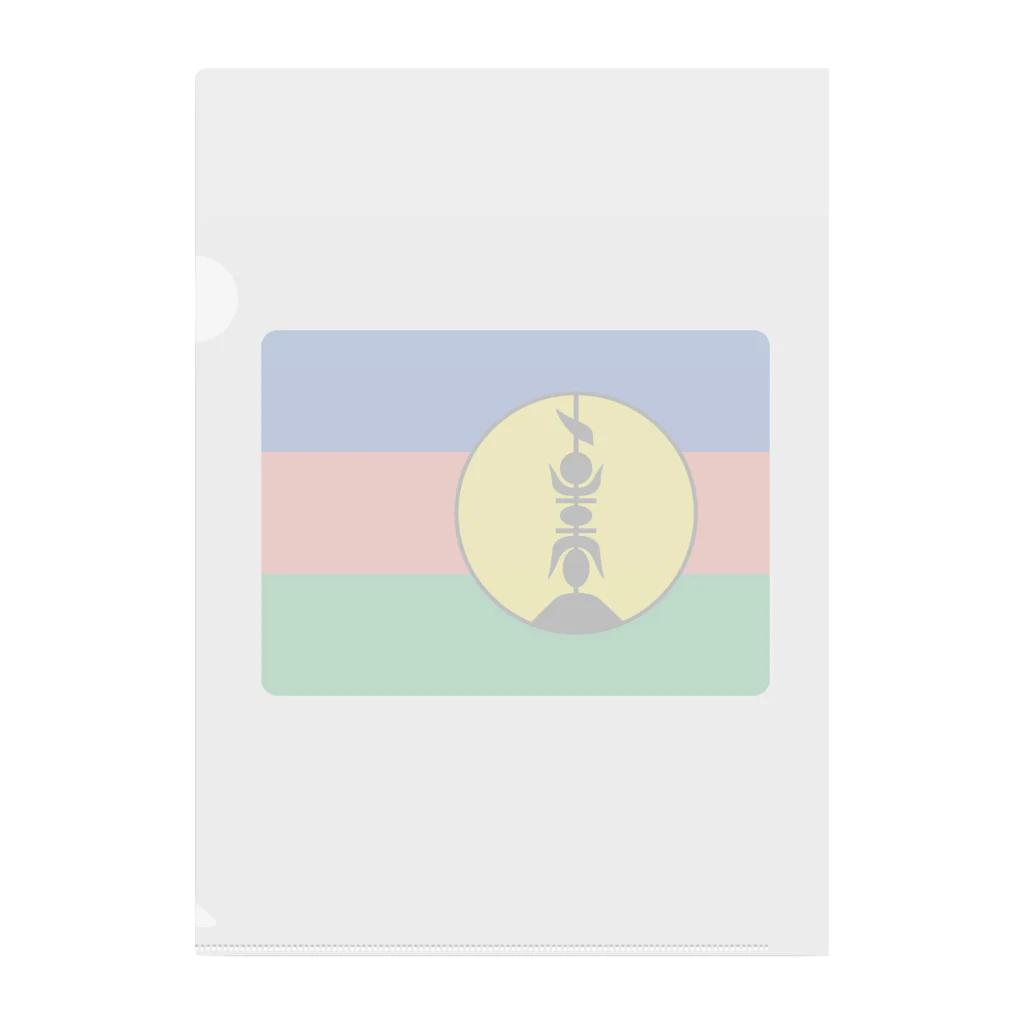 お絵かき屋さんのニューカレドニアの国旗 Clear File Folder