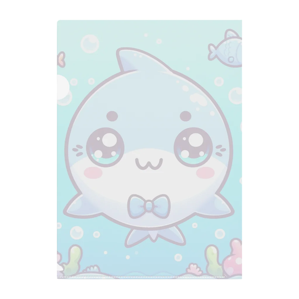 aki-hiro130のかわいいサメです Clear File Folder