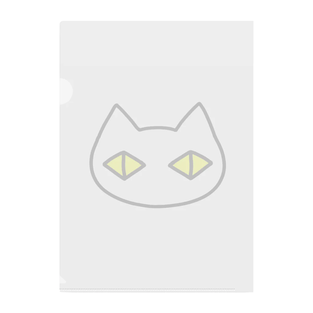 F2 Cat Design Shopの黒猫ボディーガード まもられているほう 002 Clear File Folder