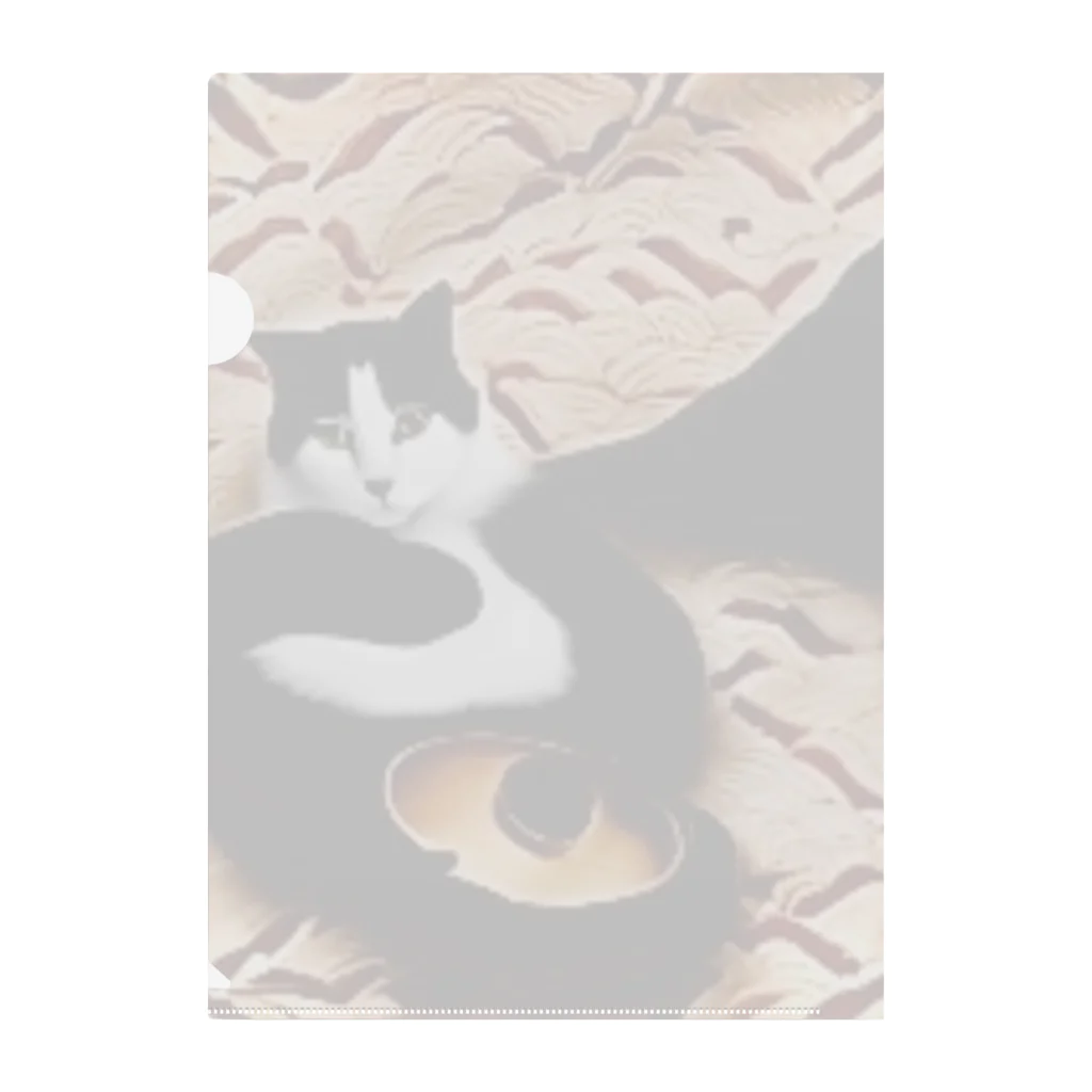 ソルブラインの和風猫「さち」 Clear File Folder