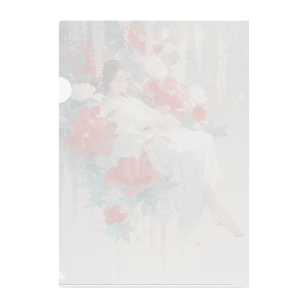 AQUAMETAVERSEの花の空間の中の美女　なでしこ1478 Clear File Folder