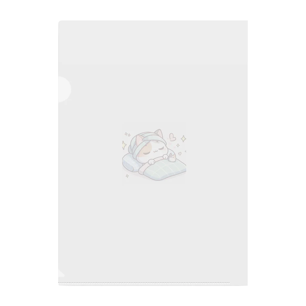 りのショップのゆるかわネコグッズ Clear File Folder