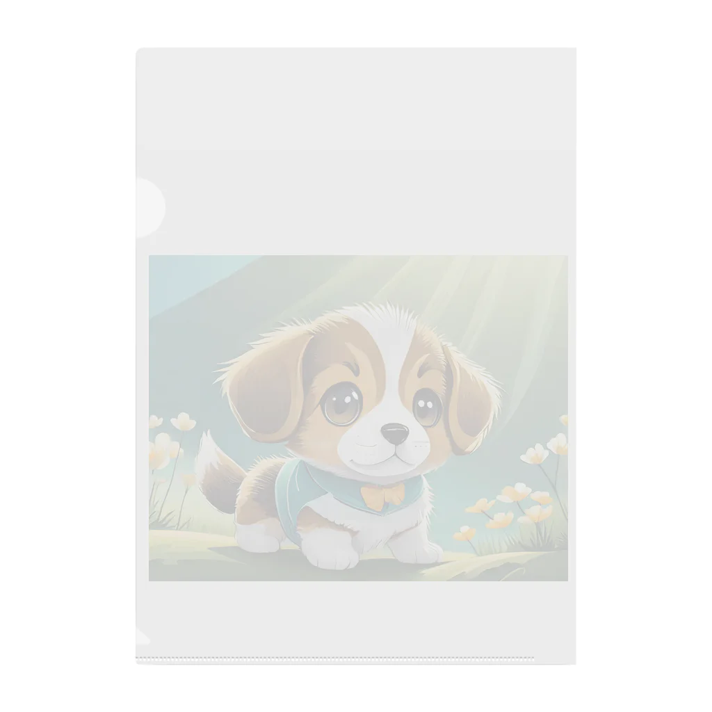 InkCraftsのかわいい子犬 Clear File Folder