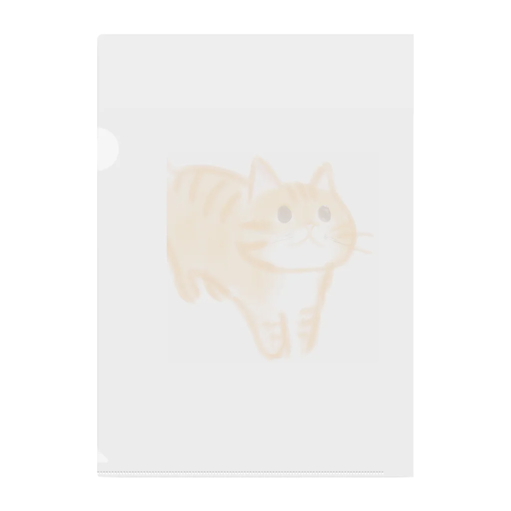 shopアルーニョのキュートなワクワクねこ Clear File Folder