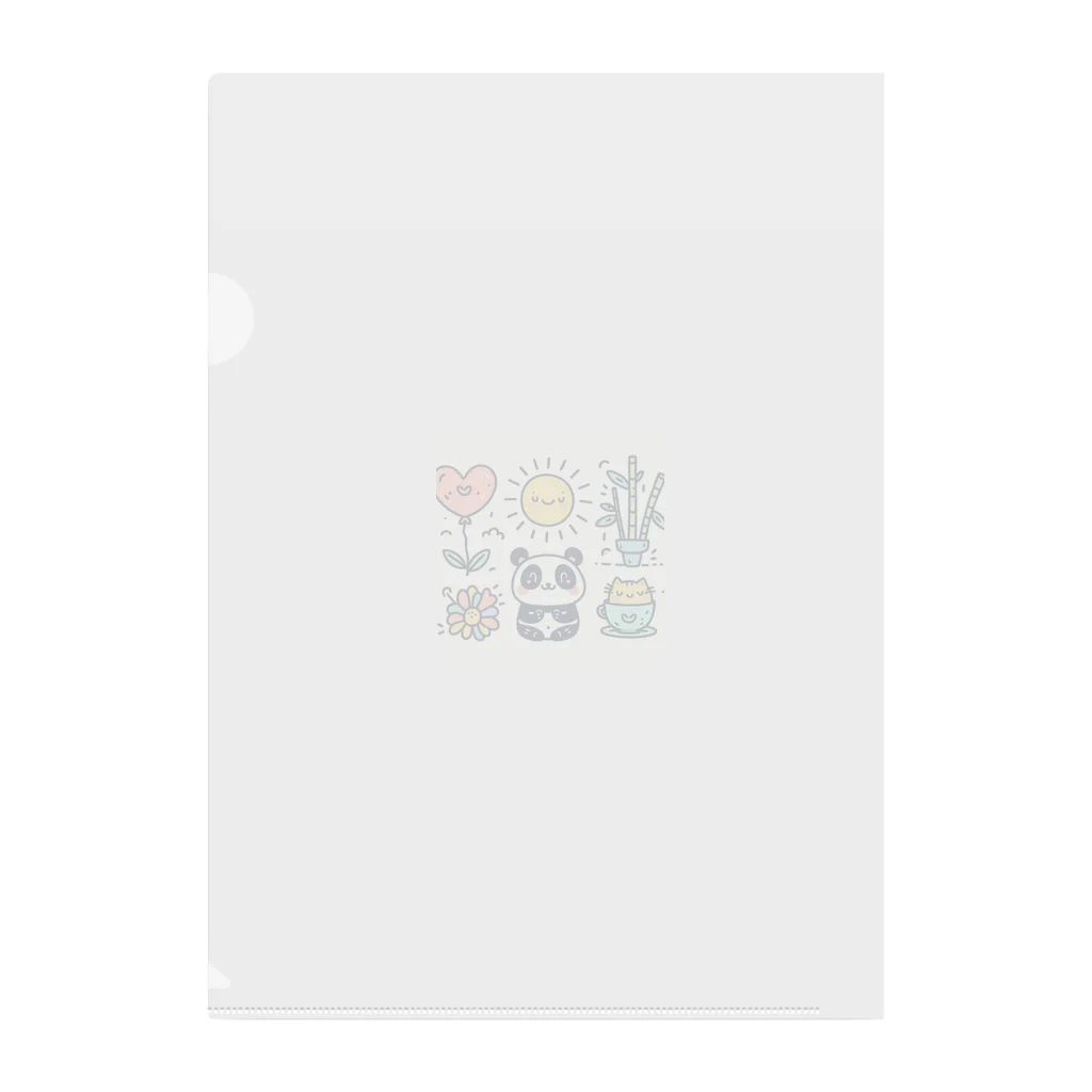 はむはむのかわいいデザイン　人気アイテム Clear File Folder