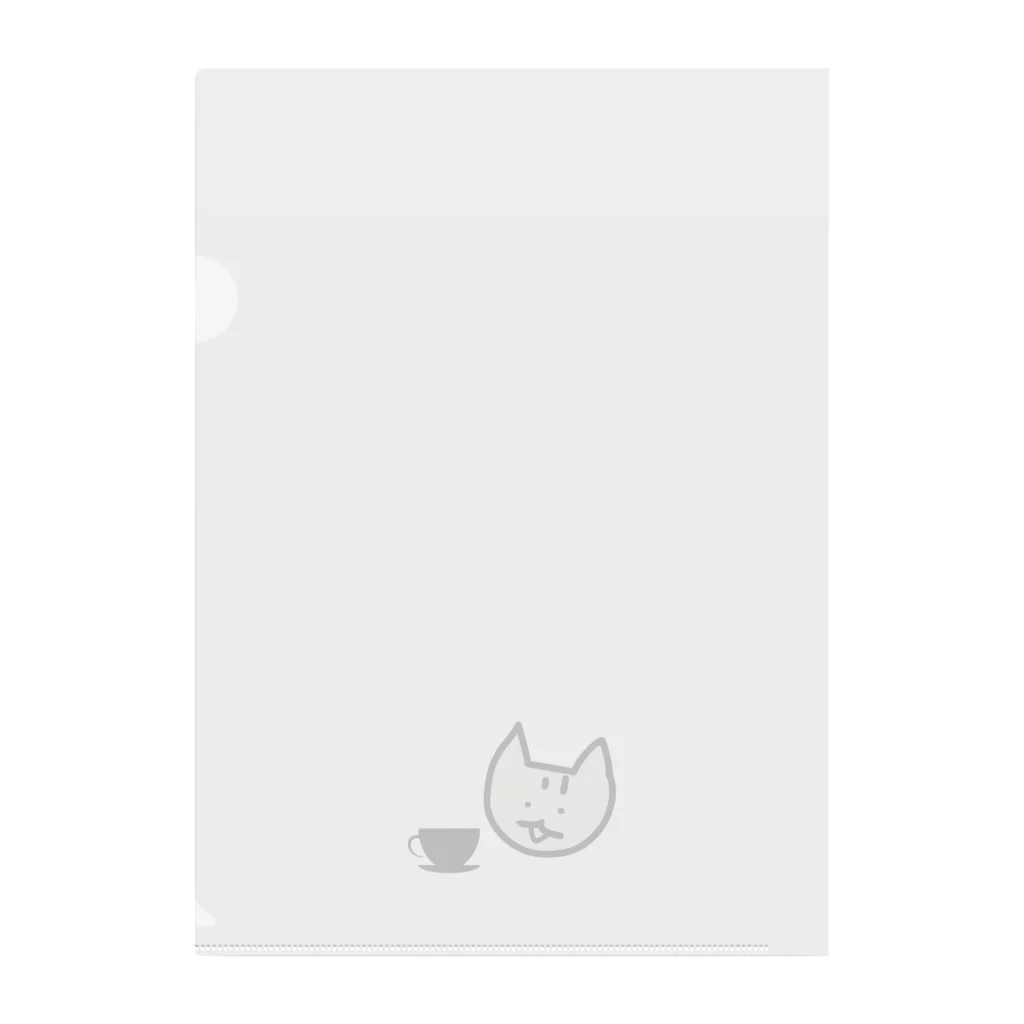 marble marbleの無言で休憩を促す猫（文字なし湯気なしシンプル） Clear File Folder