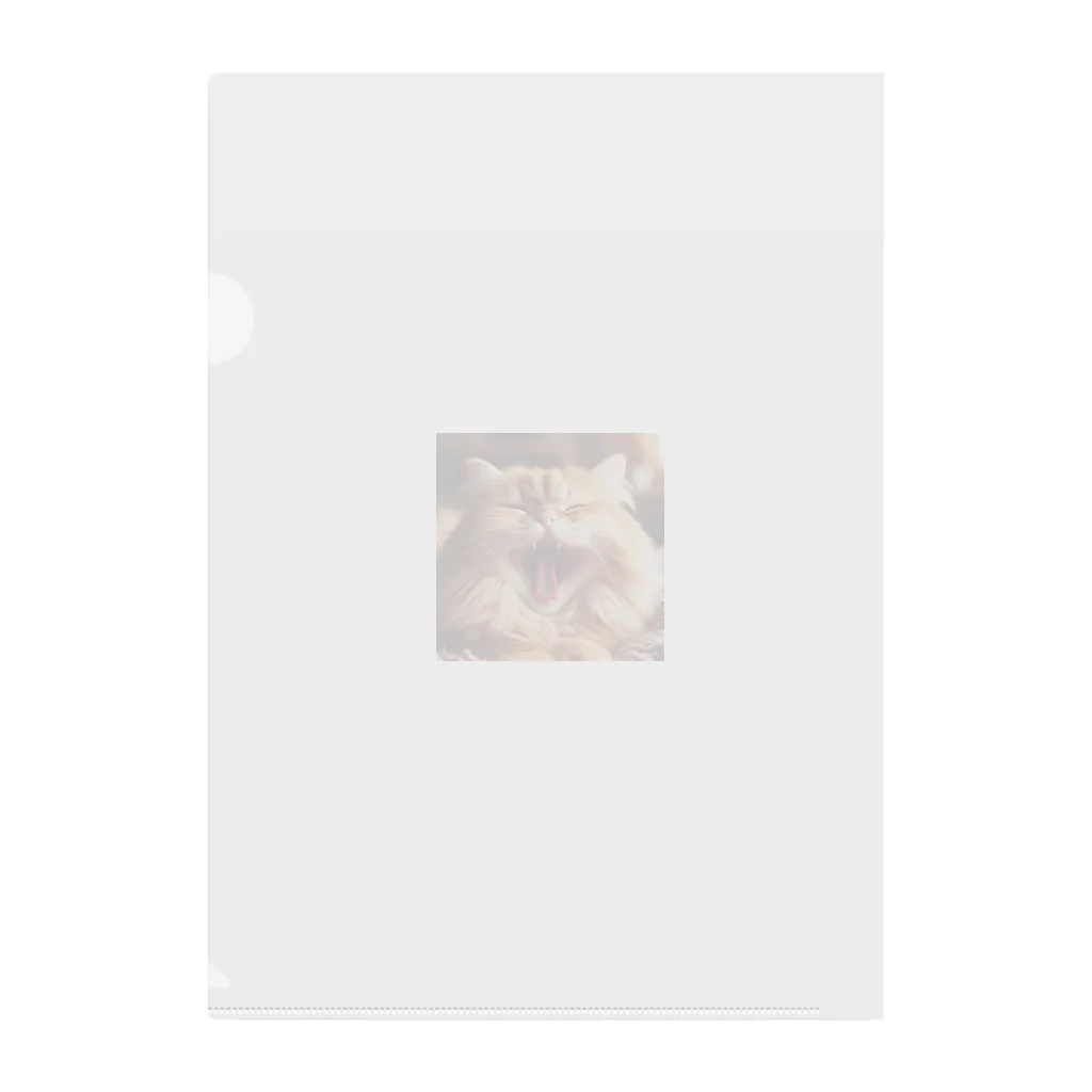 黒猫キィーの猫の変な顔コレクション Clear File Folder