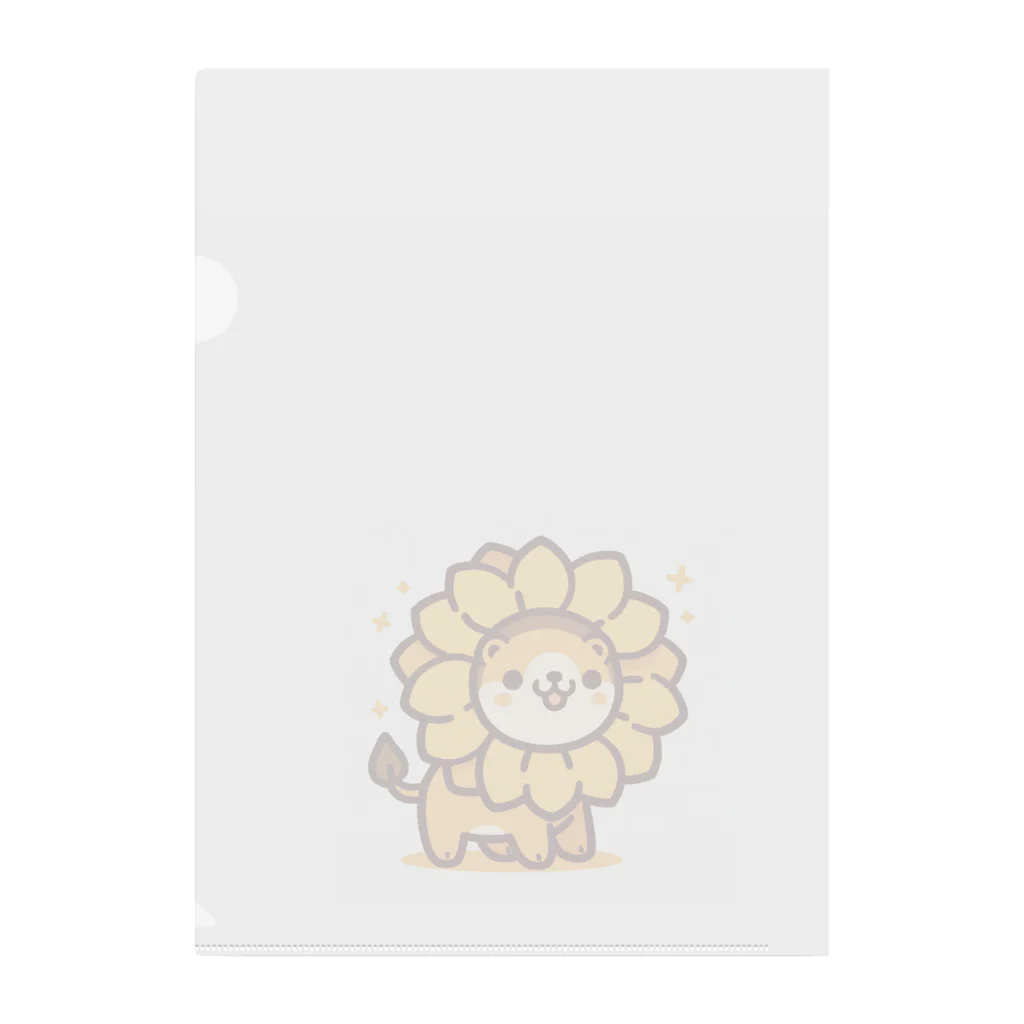 Mizのゆるハウスの向日葵になったライオン Clear File Folder
