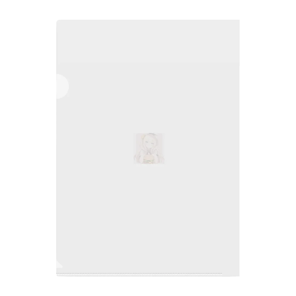 オリジナルグッズショップ KIJITORAの私とバーガー Clear File Folder