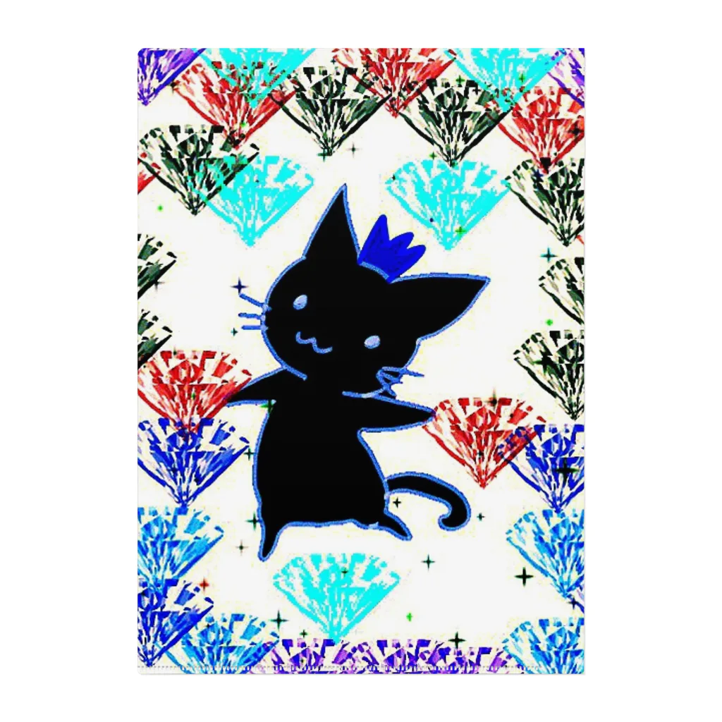 エネハピる〜🫧✨の🌹✨Dancing SHADOW Cat✨ クリアファイル