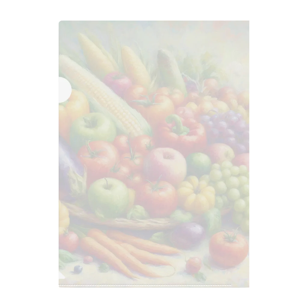 yukimayo’sの油絵風の野菜 クリアファイル