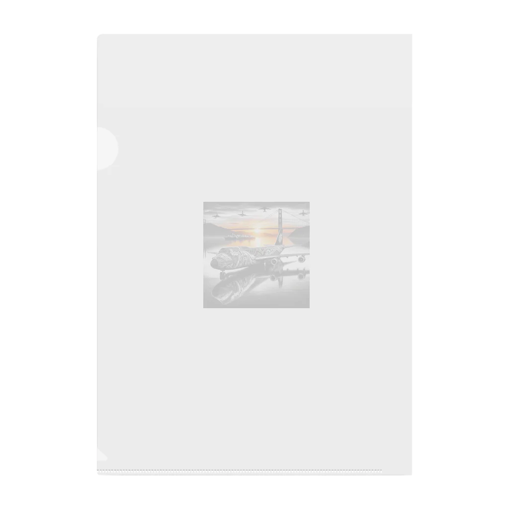 HECreaterのアート飛行機 Clear File Folder