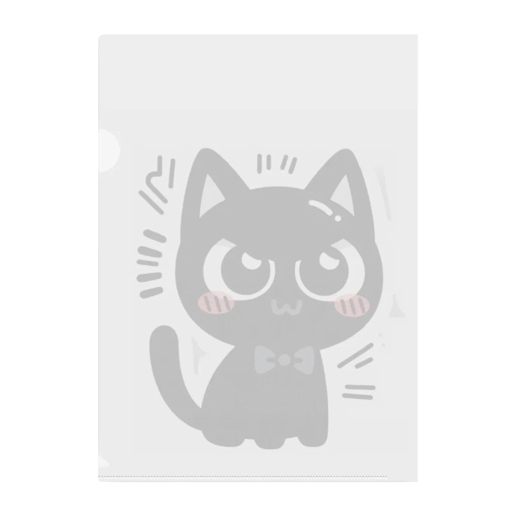 bona fideの開運黒猫　NIGER  ニゲル Clear File Folder