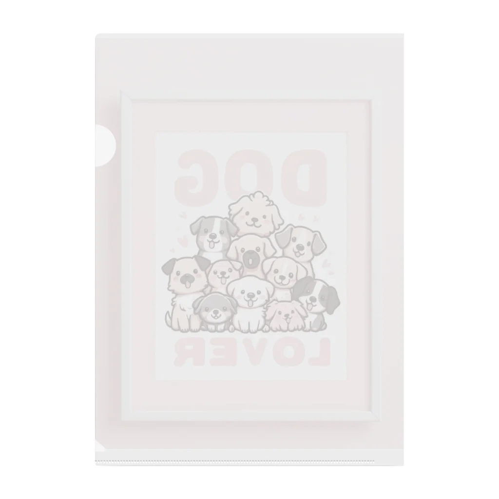 Void Dogの素敵なDOG LIVEの文字入りアート Clear File Folder