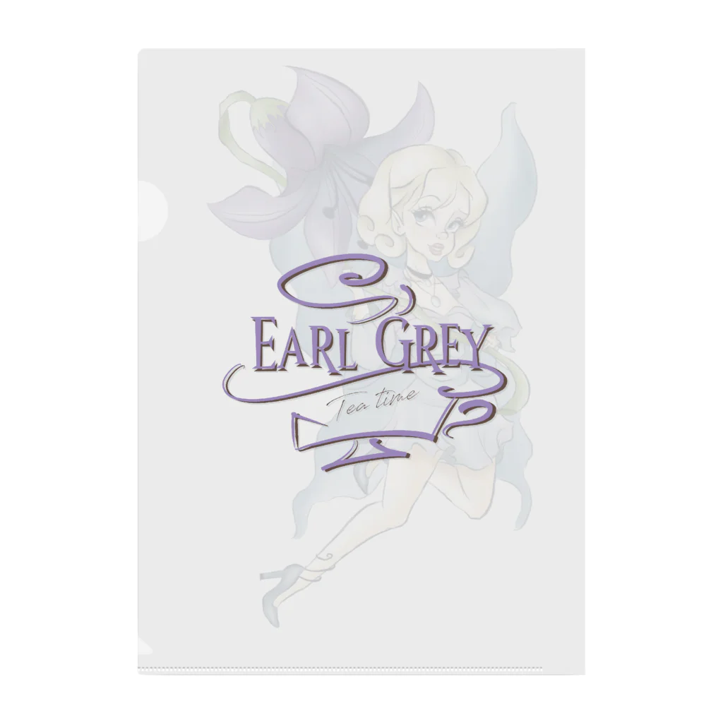 Earl Grey tea timeのCharlotte（シャーロット） Clear File Folder