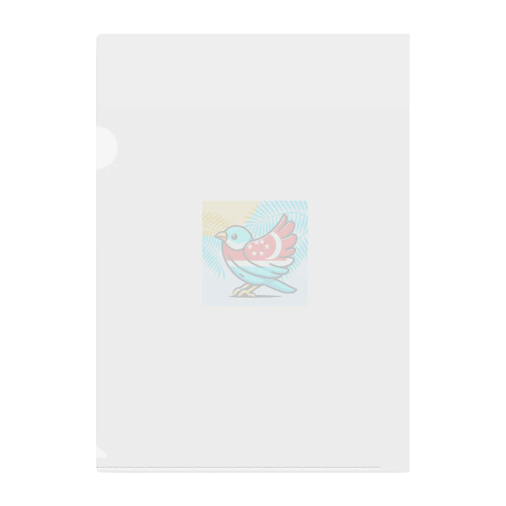 bugisショップの煌めくトロピカルバード🐦️ Clear File Folder