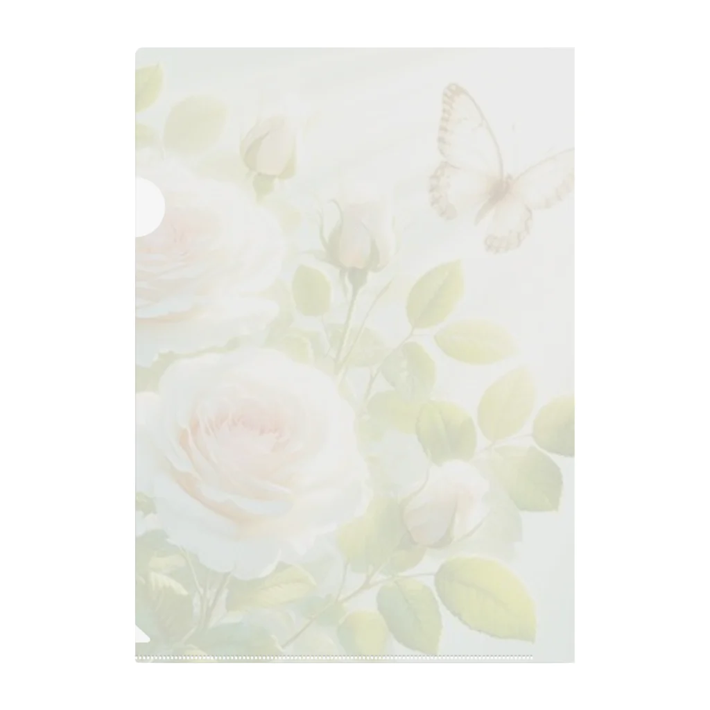 Rパンダ屋の「白薔薇」グッズ Clear File Folder