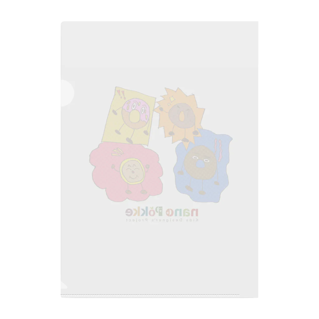 Kids Designer's Shopのドーナツの世界 Clear File Folder