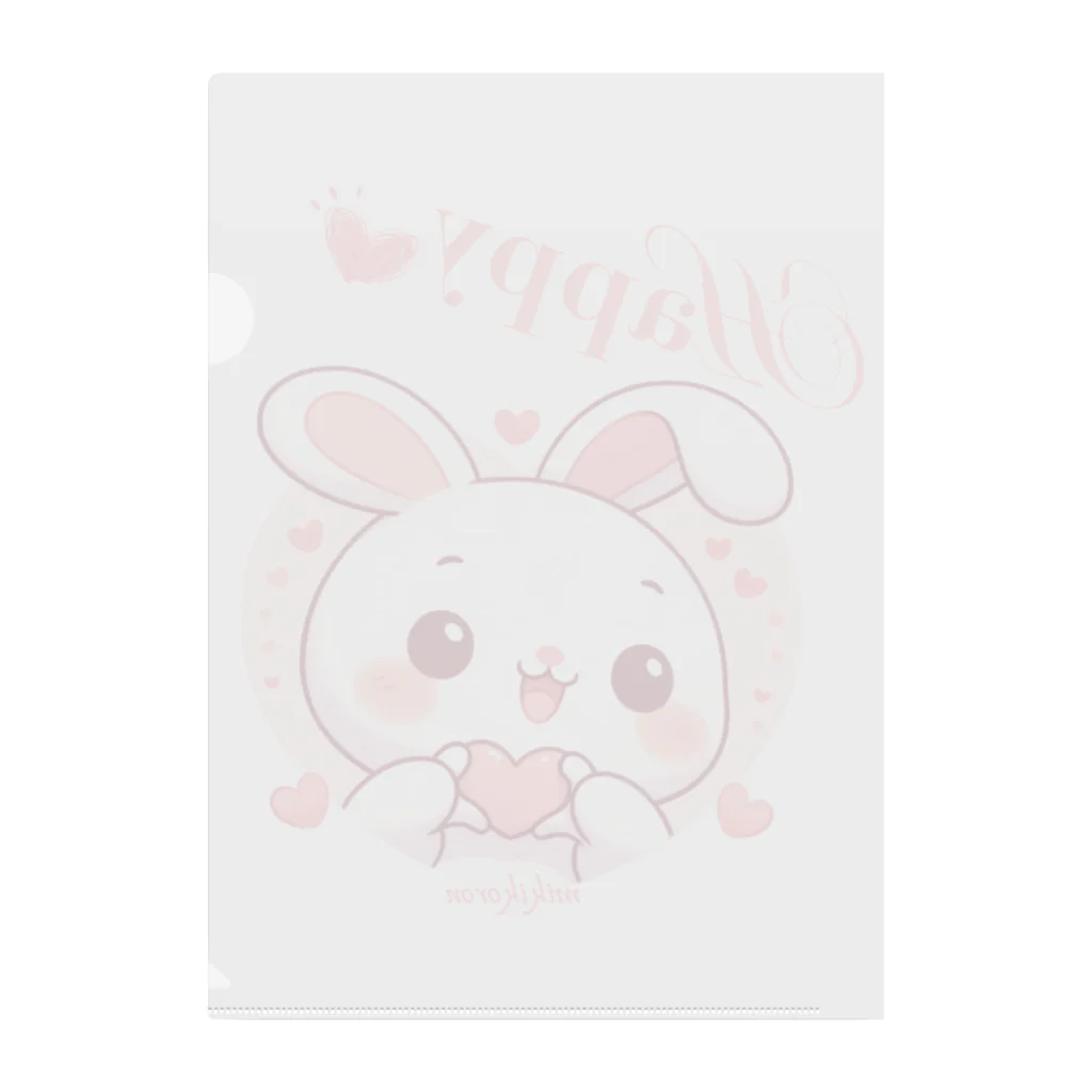 みきころん♡の幸せを呼ぶうさぎ💖 Clear File Folder