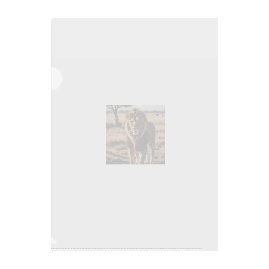 きんにくゆうたろうのサバンナのライオン Clear File Folder