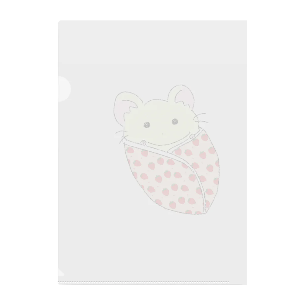 🐁しろきぬ本舗🐁のおくるみベビー Clear File Folder