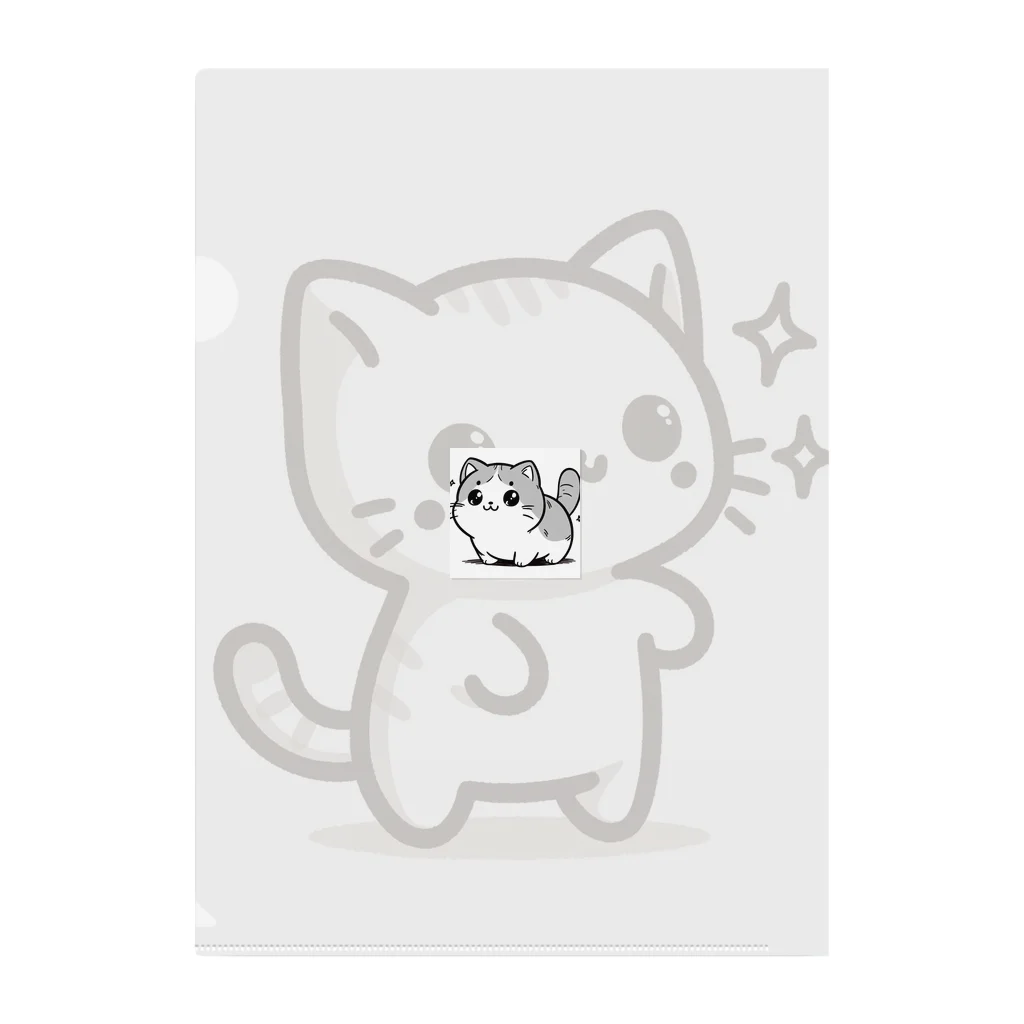 ayamomohidemiの可愛いねこちゃん Clear File Folder