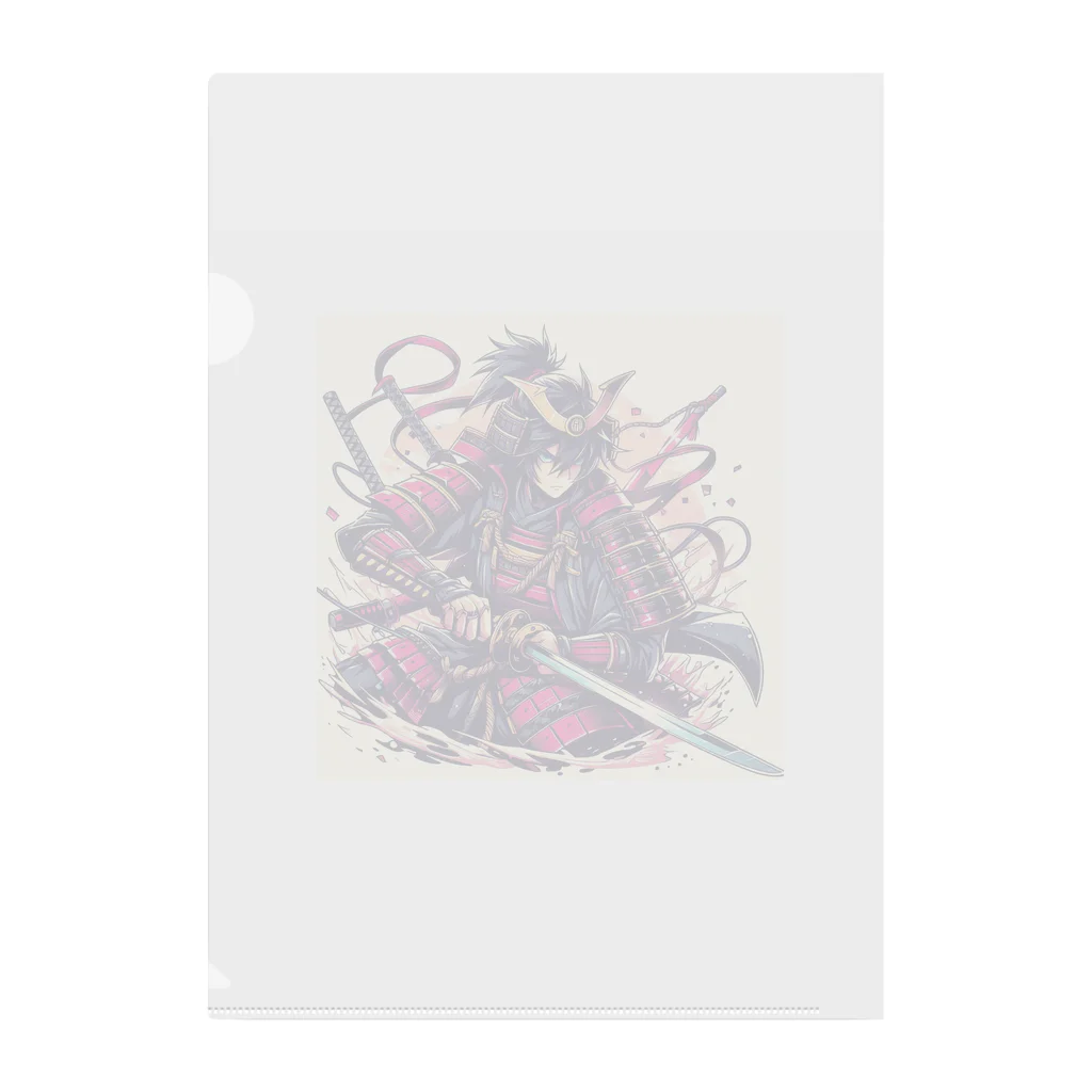 ハクユーShopのカッコいい侍のグッズ Clear File Folder