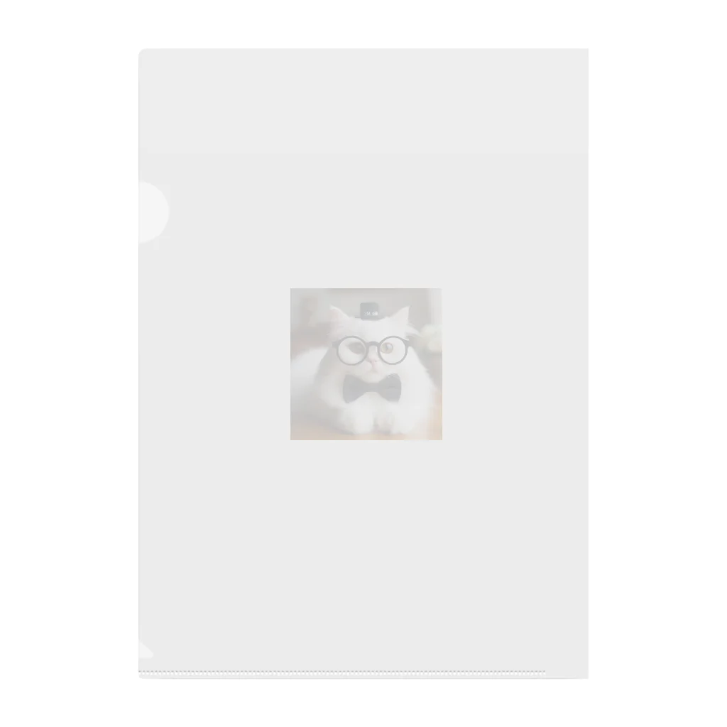 ai-AIの猫教授 Clear File Folder