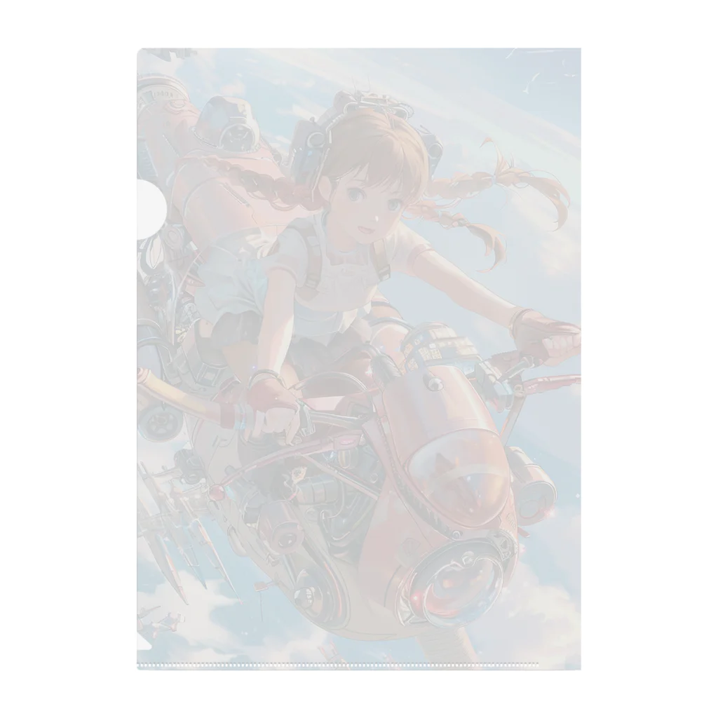 AQUAMETAVERSEのフライングバイク　Tomoe bb 2712 Clear File Folder