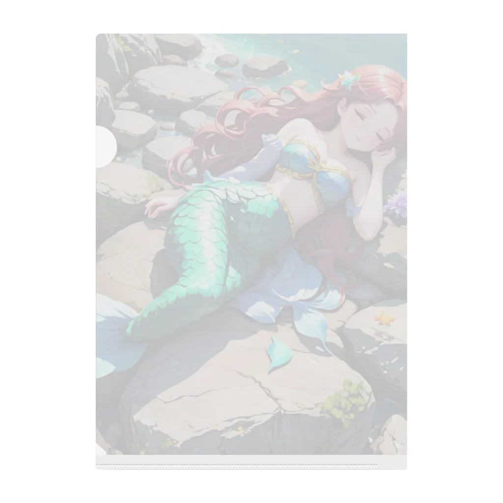 ぴよぴよショップの人魚姫のお昼寝 Clear File Folder