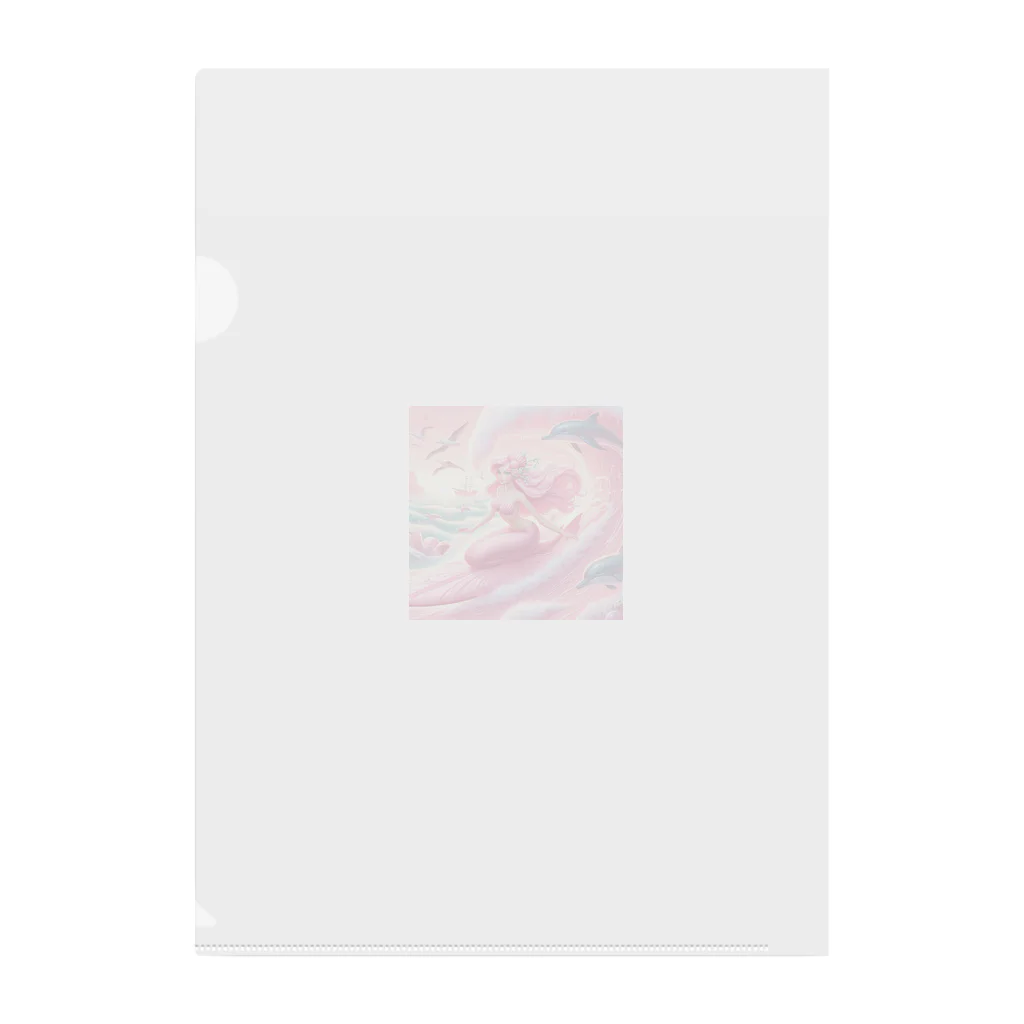 pinkgalmermaidのセクシーマーメイドサーフィン3 Clear File Folder