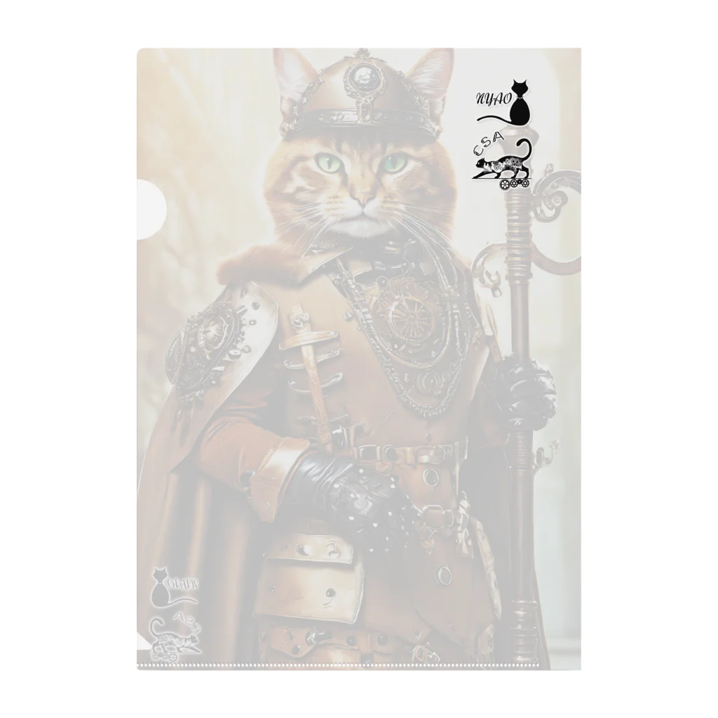 NyaoTokyoの伯爵・探検家「アルトマイアー」猫 スチームパンク Clear File Folder