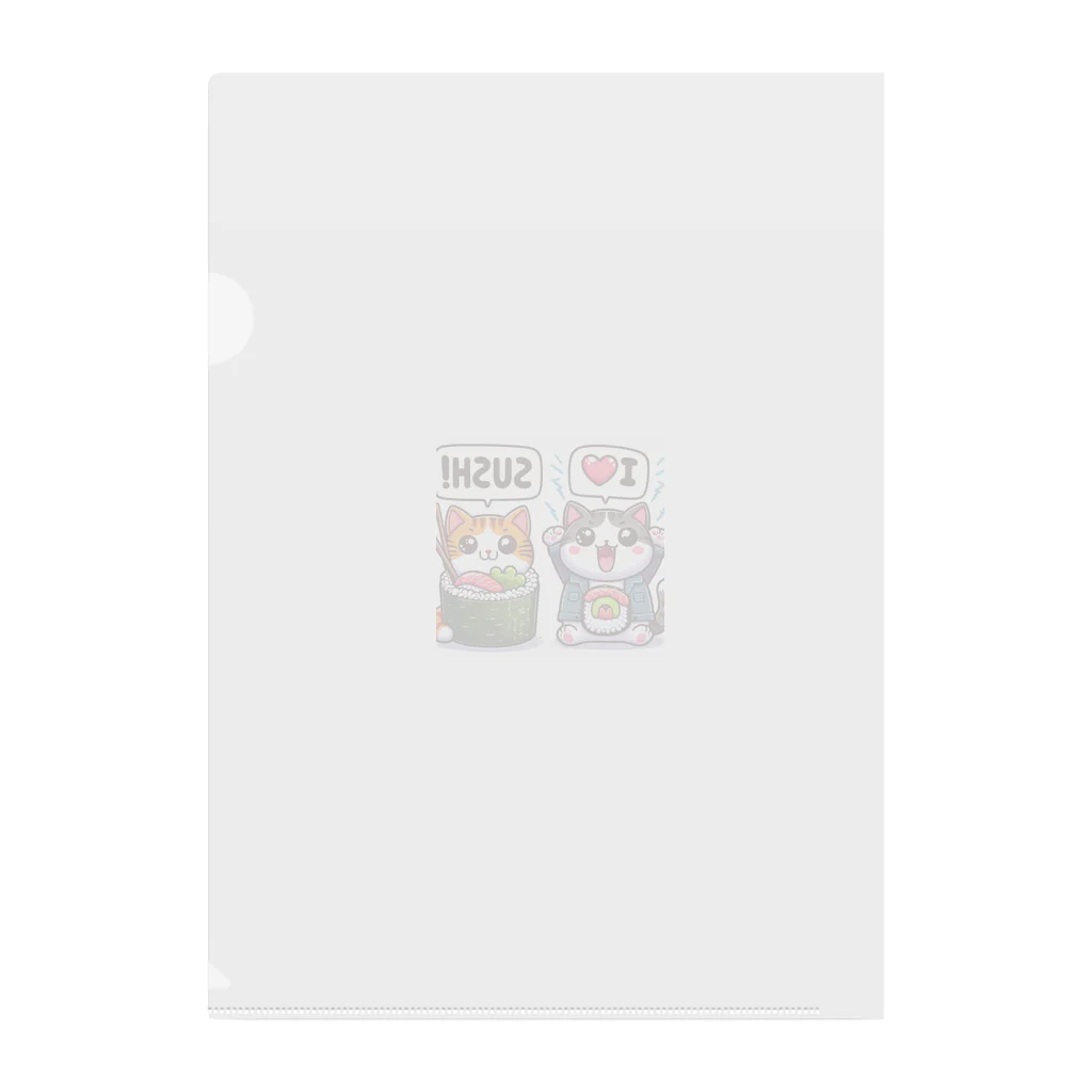 ATOZEKI777の猫おすっしラブ Clear File Folder