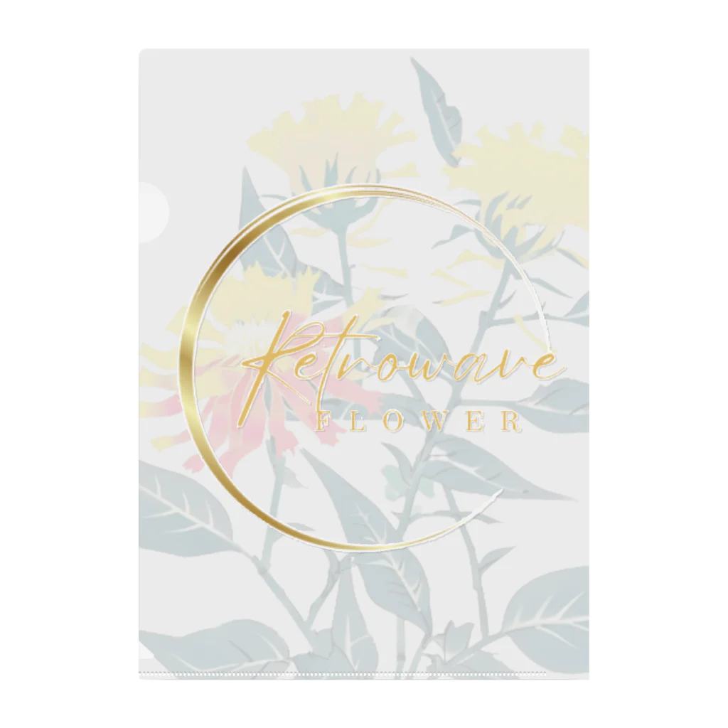 RetrowaveFlowerのRetrowaveFlower-ベニバナ- Clear File Folder