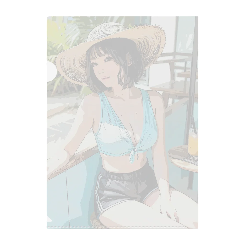 SSD-coのBeachi Girl 4` Clear File Folder