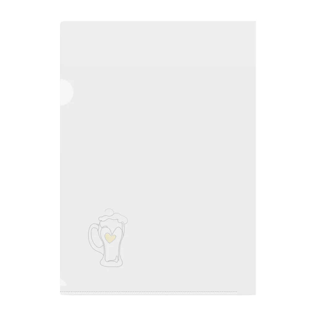 A-Kdesignのbeer love① Clear File Folder