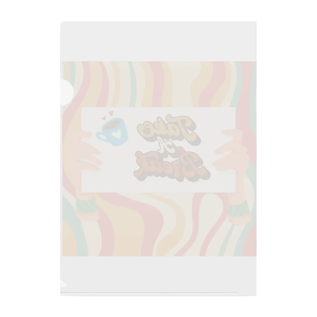 Cafe Mokaのティータイム Clear File Folder