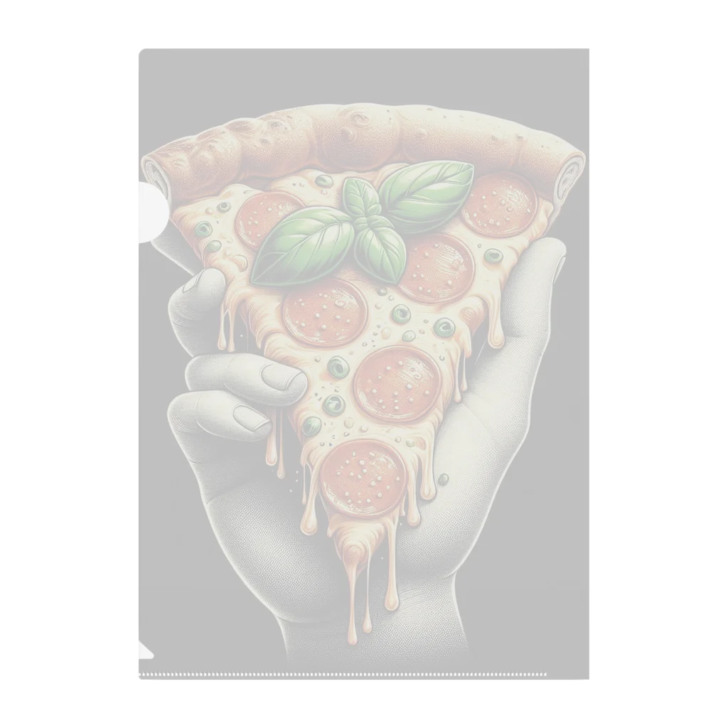 yuriseのおしゃれなpizzaのグッズ Clear File Folder