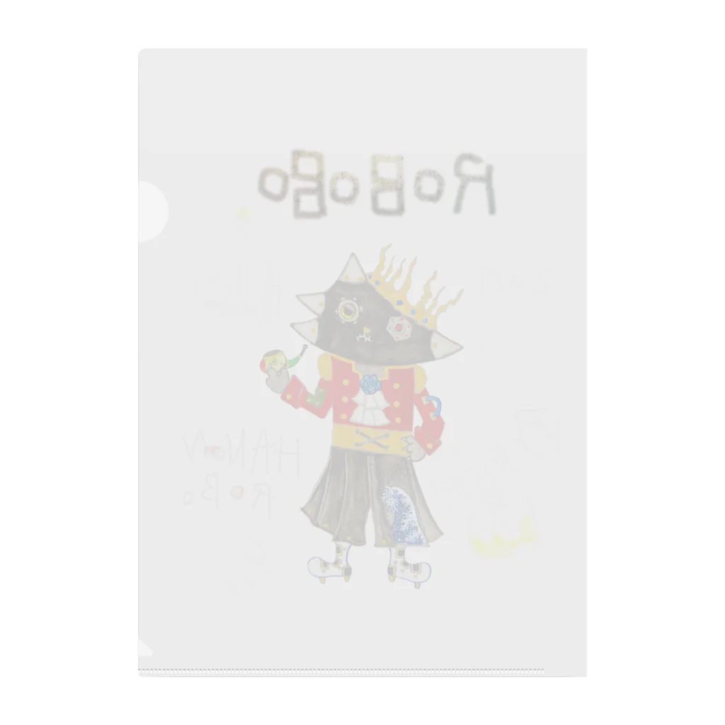 ねこぜや のROBOBO 「ハノンロボ」 Clear File Folder