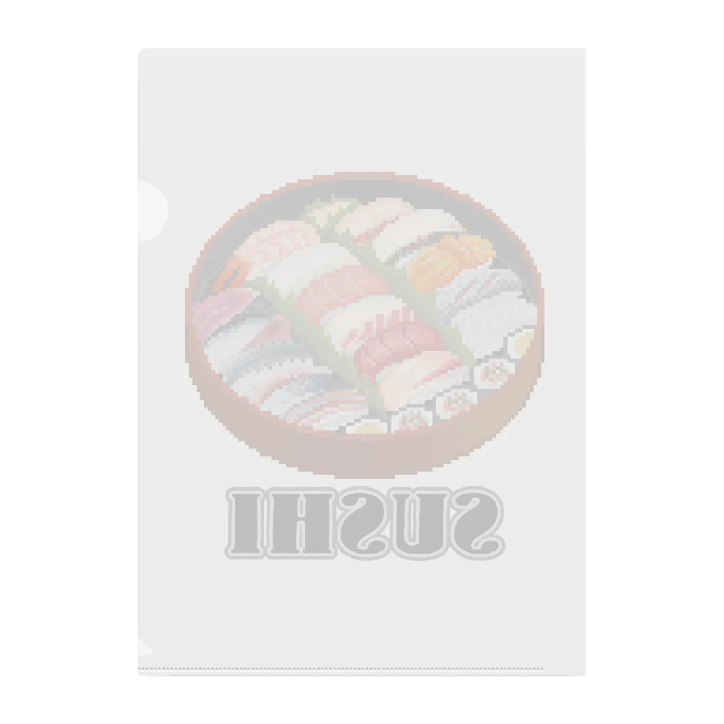 猫と釣り人のSUSHI_2R Clear File Folder