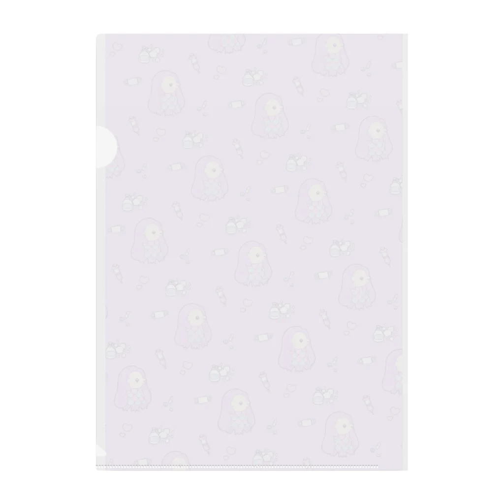 かわいいもののおみせ　いそぎんちゃくのゆめかわアマビエ Clear File Folder